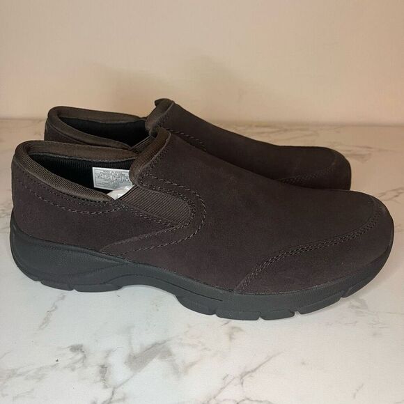 Lands End All Weather Moc Dark Brown Suede size 9.5 - Picture 1 of 10